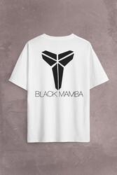 Kobe Bryant Black Mamba Logo Nba Basketball Sırt Ön Baskılı Oversize Tişört Unisex T-Shirt - Thumbnail