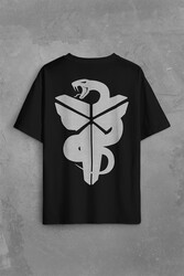 Kobe Bryant Black Mamba Snake Nba Basketball Sırt Ön Baskılı Oversize Tişört Unisex T-Shirt - Thumbnail