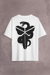 Kobe Bryant Black Mamba Snake Nba Basketball Sırt Ön Baskılı Oversize Tişört Unisex T-Shirt - Thumbnail