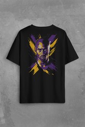 Kobe Bryant Stibel Black Mamba Nba Basketbol Sırt Ön Baskılı Oversize Tişört Unisex T-Shirt - Thumbnail