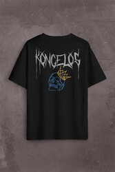 Kongelos Kralsız Taç Gothic Urban Sırt Ön Baskılı Oversize Tişört Unisex T-Shirt - Thumbnail