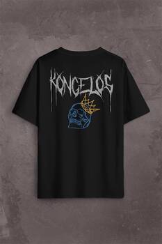 Kongelos Kralsız Taç Gothic Urban Sırt Ön Baskılı Oversize Tişört Unisex T-Shirt