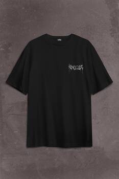 Kongelos Kralsız Taç Gothic Urban Sırt Ön Baskılı Oversize Tişört Unisex T-Shirt