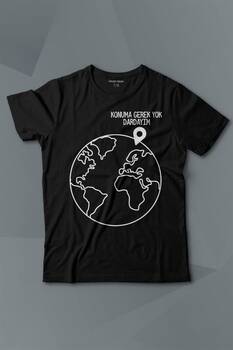 Konuma Gerek Yok Dünya Minimal Baskılı Tişört Çocuk T-shirt