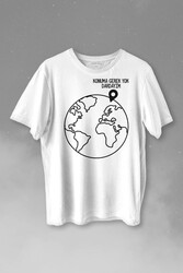 Konuma Gerek Yok Dünya Minimal Baskılı Tişört Unisex T-shirt - Thumbnail