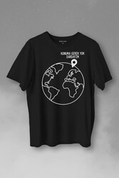 Konuma Gerek Yok Dünya Minimal Baskılı Tişört Unisex T-Shirt - Thumbnail