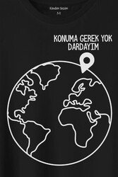 Konuma Gerek Yok Dünya Minimal Baskılı Tişört Unisex T-Shirt - Thumbnail