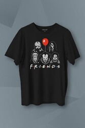 Korku Film Friends Halloween Cadılar Bayramı Baskılı Tişört Unisex T-Shirt - Thumbnail