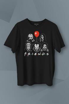 Korku Film Friends Halloween Cadılar Bayramı Baskılı Tişört Unisex T-Shirt