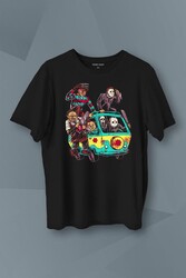 Korku Filmi Halloween Chucky Freddy Cadılar Movie Film Sinema Baskılı Tişört Unisex T-Shirt - Thumbnail