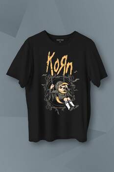 Korn Metal Rock Müzik Baskılı Tişört Unisex T-Shirt