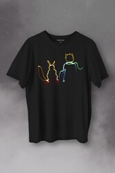 Küçük Prens Çizim Temalı Baskılı Tişört Unisex T-Shirt - Thumbnail