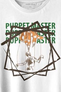 Kukla Puppet Master Geometric Baskılı Tişört Unisex T-shirt