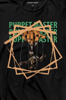 Kukla Puppet Master Geometric Uzun Kollu Tişört Baskılı T-Shirt