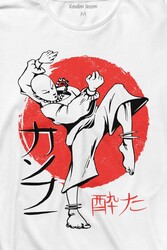 Kung Fu Uzak Doğu Spor Japonca Japanese Uzun Kollu Tişört Baskılı T-Shirt - Thumbnail