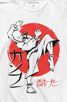 Kung Fu Uzak Doğu Spor Japonca Japanese Uzun Kollu Tişört Baskılı T-Shirt