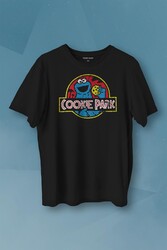 Kurabiye Canavarı Cookie Jurassic Park Baskılı Tişört Unisex T-shirt - Thumbnail