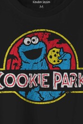 Kurabiye Canavarı Cookie Jurassic Park Baskılı Tişört Unisex T-shirt - Thumbnail