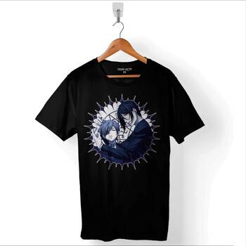 Kuroshıtsuji Book Of The Atlantic Black Butler Baskılı Tişört Unisex T-Shirt