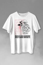 Kuru Kafa Deep Dark Baskılı Tişört Unisex T-shirt - Thumbnail