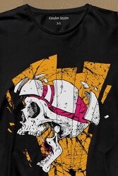 Kurukafa Metal Skull Rock Uzun Kollu Tişört Baskılı T-Shirt - Thumbnail