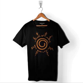 Kyuubı Seal Of Naruto Jınchuurıkı Logo Baskılı Tişört Unisex T-Shirt