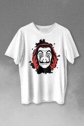 La Casa De Papel Dali Mask Maskesi Baskılı Tişört Unisex T-shirt - Thumbnail