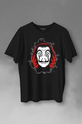 La Casa De Papel Dali Mask Maskesi Baskılı Tişört Unisex T-Shirt - Thumbnail