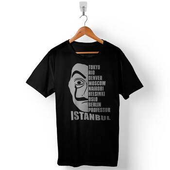 La Casa De Papel Istanbul Dali Mask Baskılı Tişört Unisex T-Shirt