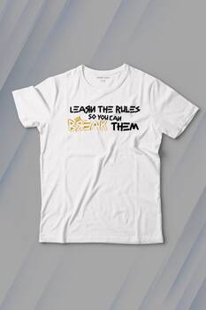 Learn The Rules Break Them Basquiat Kuralları Yık Baskılı Tişört Çocuk T-shirt