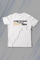 Learn The Rules Break Them Basquiat Kuralları Yık Baskılı Tişört Çocuk T-shirt - Thumbnail