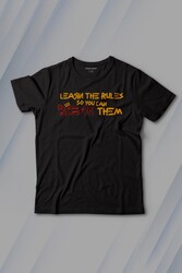 Learn The Rules Break Them Basquiat Kuralları Yık Baskılı Tişört Çocuk T-shirt - Thumbnail