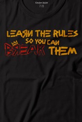 Learn The Rules Break Them Basquiat Kuralları Yık Baskılı Tişört Çocuk T-shirt - Thumbnail