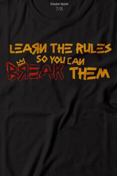 Learn The Rules Break Them Basquiat Kuralları Yık Baskılı Tişört Çocuk T-shirt