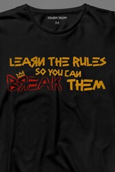 Learn The Rules Break Them Basquiat Kuralları Yık Uzun Kollu Tişört Baskılı T-Shirt - Thumbnail