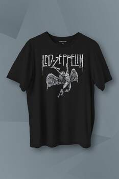 Led Zeppelin Falling Angel Rock Music Baskılı Tişört Unisex T-Shirt