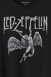 Led Zeppelin Falling Angel Rock Music Baskılı Tişört Unisex T-Shirt - Thumbnail