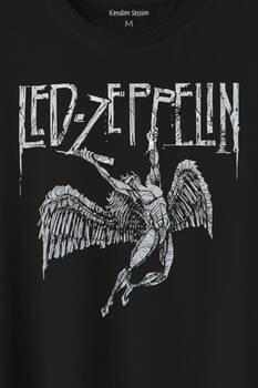 Led Zeppelin Falling Angel Rock Music Baskılı Tişört Unisex T-Shirt