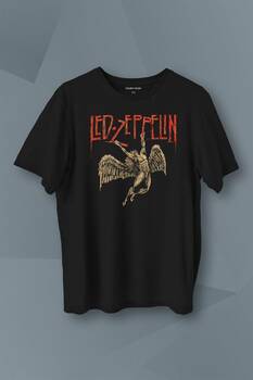 Led Zeppelin Falling Angel Rock Music Baskılı Tişört Unisex T-Shirt