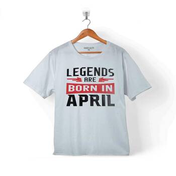 LEGENDS ARE BORN IN APRIL DOĞUM GÜNÜ HEDİYE ÇOCUK TİŞÖRT