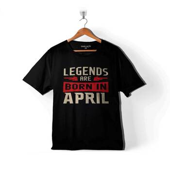 LEGENDS ARE BORN IN APRIL DOĞUM GÜNÜ HEDİYE ÇOCUK TİŞÖRT