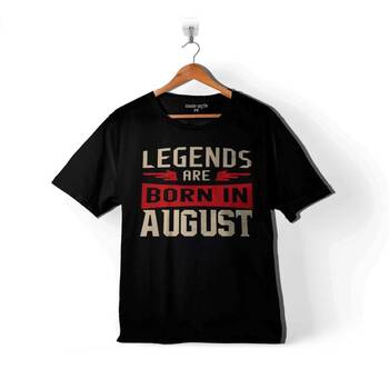 LEGENDS ARE BORN IN AUGUST DOĞUM GÜNÜ HEDİYE ÇOCUK TİŞÖRT