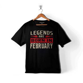 LEGENDS ARE BORN IN FEBRUARY DOĞUM GÜNÜ HEDİYE ÇOCUK TİŞÖRT