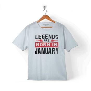 LEGENDS ARE BORN IN JANUARY DOĞUM GÜNÜ HEDİYE ÇOCUK TİŞÖRT