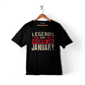 LEGENDS ARE BORN IN JANUARY DOĞUM GÜNÜ HEDİYE ÇOCUK TİŞÖRT