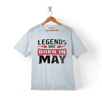 LEGENDS ARE BORN IN MAY DOĞUM GÜNÜ HEDİYE ÇOCUK TİŞÖRT