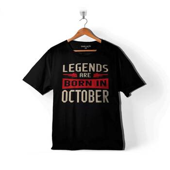 LEGENDS ARE BORN IN OCTOBER DOĞUM GÜNÜ HEDİYE ÇOCUK TİŞÖRT