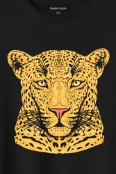 Leopard Face Çıta Lepoar Yüzü Lion Head Baskılı Tişört Unisex T-Shirt - Thumbnail