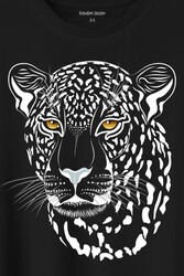 Leopard Face Çıta Lepoar Yüzü Lion Head Baskılı Tişört Unisex T-Shirt - Thumbnail