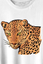 Leopard Face Çıta Lepoar Yüzü Lion Head Baskılı Tişört Unisex T-shirt - Thumbnail